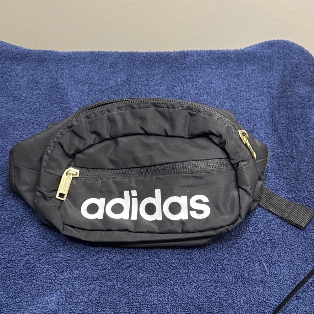 Adidas Black and White Fanny Pack